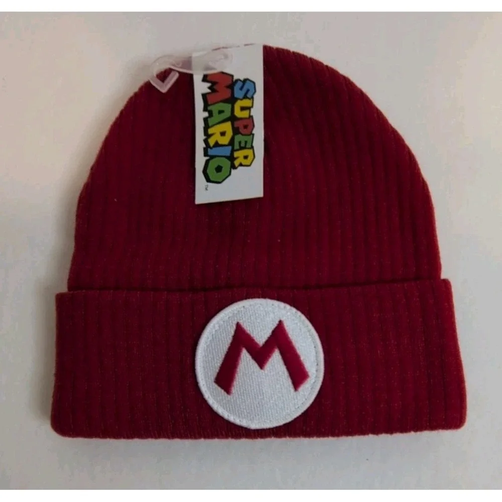 Super Mario Bros. Mario and Luigi 2-Pack Knit Cuffed Cold Weather‎ Beanie One Sz